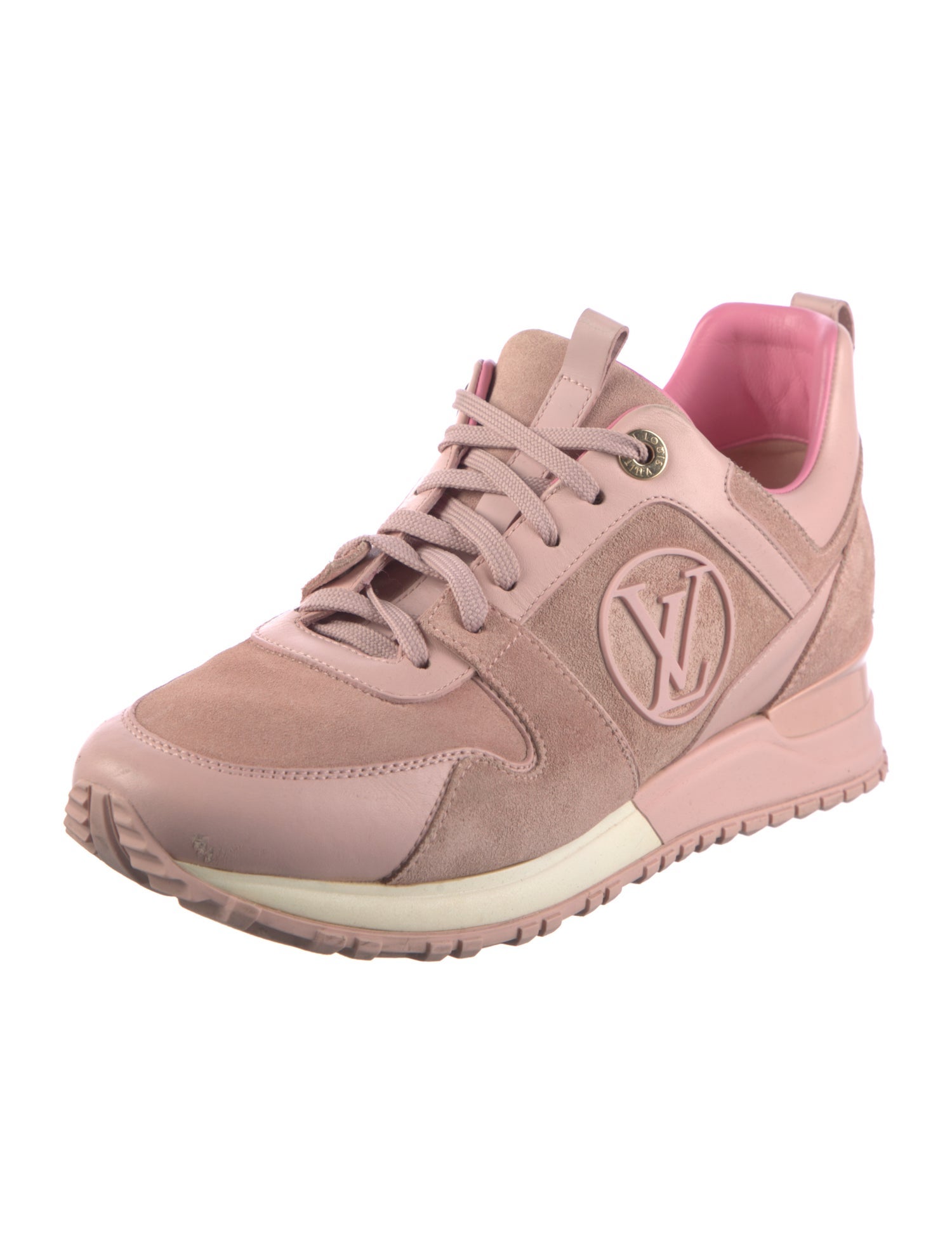 Louis Vuitton Suede Leather Trim Embellishment Sneakers